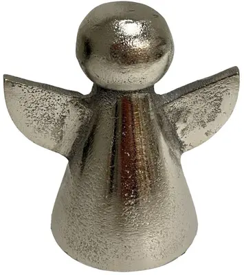 Home Society kerstfiguur metaal gaby engel small 8x7x5cm zilver