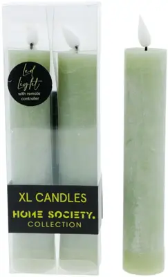 Home Society LED dinerkaars xl 3.5x20.5cm celadon 2 stuks - afbeelding 1