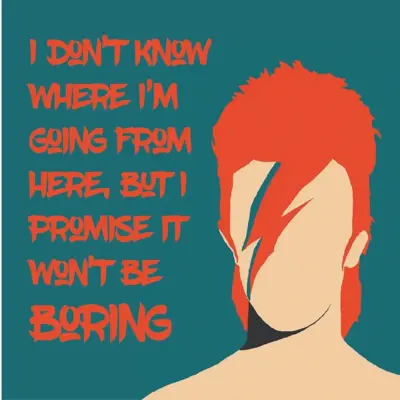 HomeBound tegeltje keramiek david bowie 10.5x10.5cm 