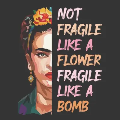 HomeBound tegeltje keramiek frida fragile like a bomb 10.5x10.5cm 
