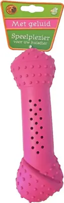 Hondenspeelgoed crunchy bot 17,5 cm roze - afbeelding 1