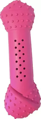 Hondenspeelgoed crunchy bot 17,5 cm roze - afbeelding 2