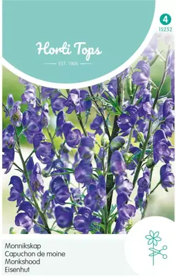 Horti tops zaden aconitum napellus, monnikskap - afbeelding 1