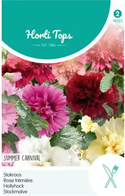 Horti tops zaden althaea (alcea), stokroos rosea summer carnival - afbeelding 1