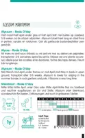 Horti tops zaden Alyssum (lobularia) rosie o'day - afbeelding 2