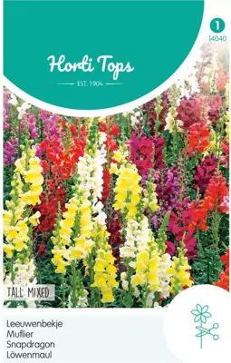 Horti tops zaden antirrhinum, leeuwenbekje hoog gemengd - afbeelding 1