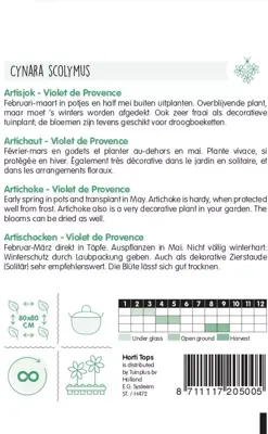 Horti tops zaden artisjok violet de provence - afbeelding 2