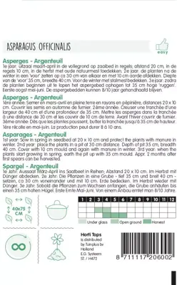 Horti tops zaden asperges argenteuil - afbeelding 2