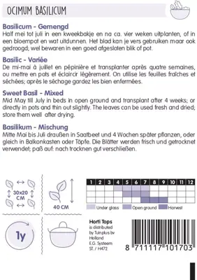 Horti tops zaden Basilicum gemengd - afbeelding 2