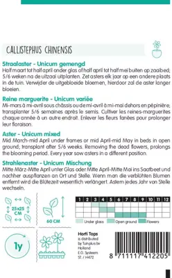 Horti tops zaden callistephus chinensis unicum ge - afbeelding 2