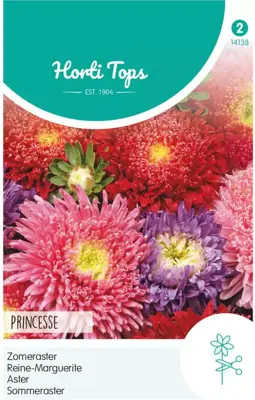 Horti tops zaden Callistephus, Zomeraster Princesse gemengd - afbeelding 1