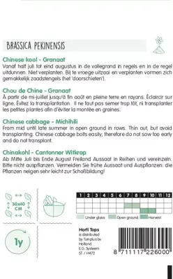 Horti tops zaden chinese kool granaat, zelfsluitend - afbeelding 2