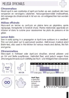 Horti tops zaden citroenmelisse - afbeelding 2