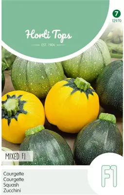Horti tops zaden Courgette Ronde F1 soorten, gemengde kleuren - afbeelding 1