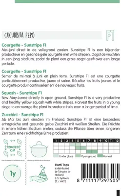 Horti tops zaden Courgette Sunstripe F1, geel - afbeelding 2