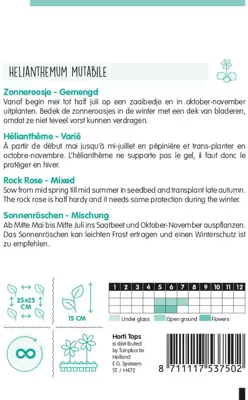 Horti tops zaden helianthemum, zonneroosje gemengd - afbeelding 2