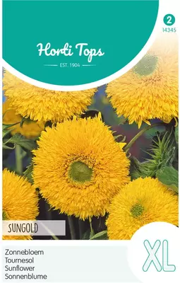 Horti tops zaden helianthus, zonnebloem sungold dubbelbloemig hoog - afbeelding 1