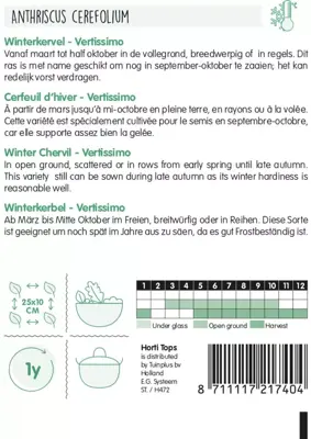 Horti tops zaden kervel vertissimo, brusselse winter - afbeelding 2