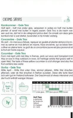 Horti tops zaden Komkommer Gele Tros - afbeelding 2