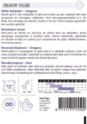 Horti tops zaden marjolein - oregano (rosebloeiend) - afbeelding 2