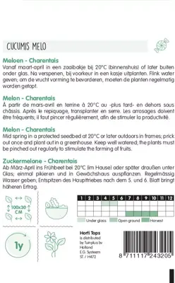 Horti tops zaden meloenen charentais - afbeelding 2