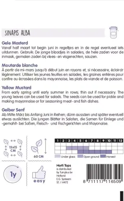 Horti tops zaden mosterd, gele - afbeelding 2