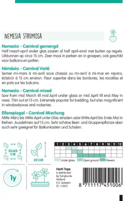 Horti tops zaden nemesia carnaval gemengd - afbeelding 2