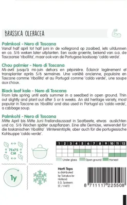 Horti tops zaden palmkool nero di toscane - afbeelding 2