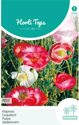 Horti tops zaden papaver, klaproos gemengd - afbeelding 1