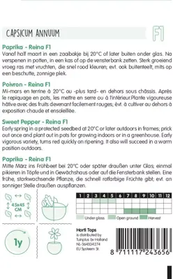 Horti tops zaden paprika reina - afbeelding 2