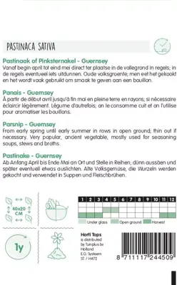 Horti tops zaden pastinaak guernsey (pinksternakel) - afbeelding 2