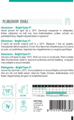 Horti tops zaden Pelargonium, Geranium  - afbeelding 2