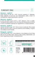 Horti tops zaden pelargonium, geranium apollo - afbeelding 2