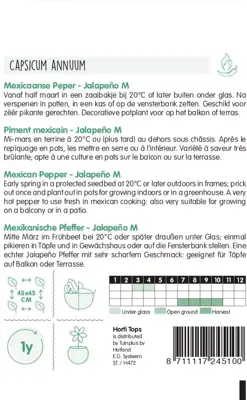 Horti tops zaden peper jalapeño mexicaanse - afbeelding 2