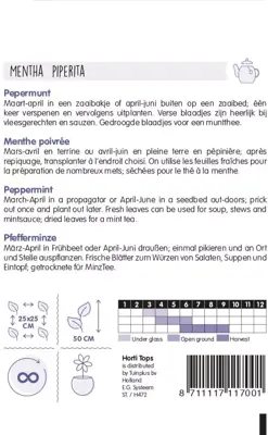 Horti tops zaden pepermunt - afbeelding 2