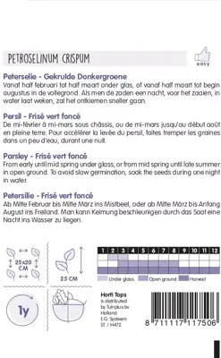 Horti tops zaden peterselie gekrulde donkergroene - afbeelding 2