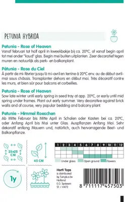 Horti tops zaden petunia rose of heaven - afbeelding 2