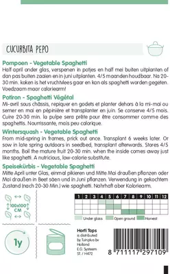 Horti tops zaden pompoen vegetable spaghetti (wintersquash) - afbeelding 2
