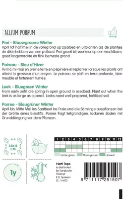 Horti tops zaden prei blauwgroene winter - afbeelding 2