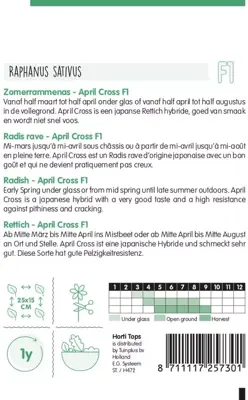 Horti tops zaden rammenas april cross - afbeelding 2