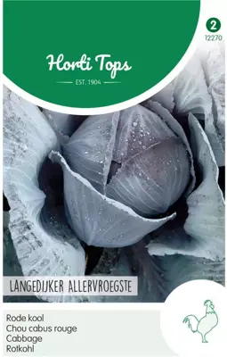 Horti tops zaden rodekool langedijker allervroegste - afbeelding 1