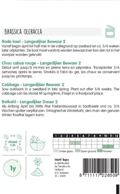 Horti tops zaden rodekool langedijker bewaar - afbeelding 2