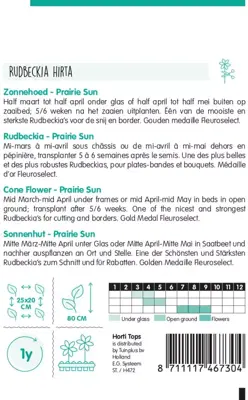 Horti tops zaden rudbeckia, zonnehoed prairie sun - afbeelding 2