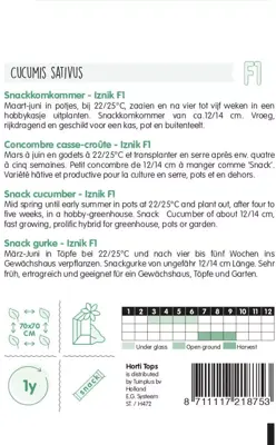Horti tops zaden Snackkomkommer - afbeelding 2