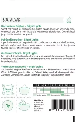 Horti tops zaden snijbiet bright lights (regenboog) - afbeelding 2