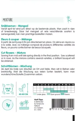 Horti tops zaden snijbloemenmengsel - afbeelding 2