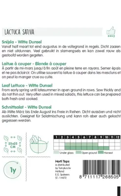 Horti tops zaden snijsla witte dunsel - afbeelding 2