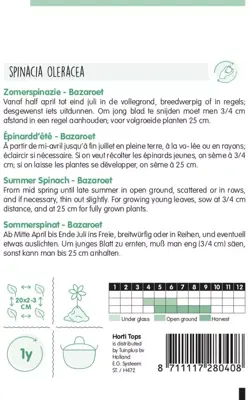 Horti tops zaden spinazie bazaroet wolfres - afbeelding 2