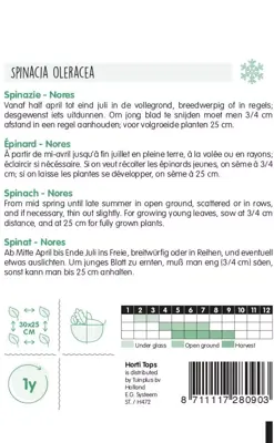 Horti tops zaden spinazie nores - afbeelding 2