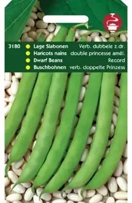 Horti tops zaden stamslabonen record verbeterde dubbel, zonder draad 100 gram - afbeelding 1